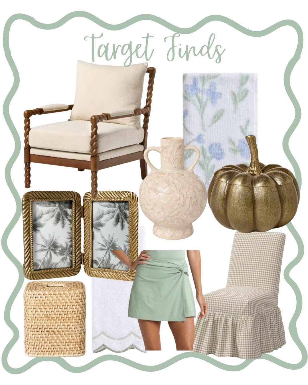 Recent target finds! Classic home, traditional, Grandmillenial, tennis skirt, ruffle skirt chair, scallops, home decor, coastal, home, home decor, blue & white, living room, pumpkin, fall, target 

#LTKHome #LTKSeasonal