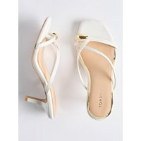 Metal Ornament Heeled Sandal (WW) in White | Torrid (US & Canada)