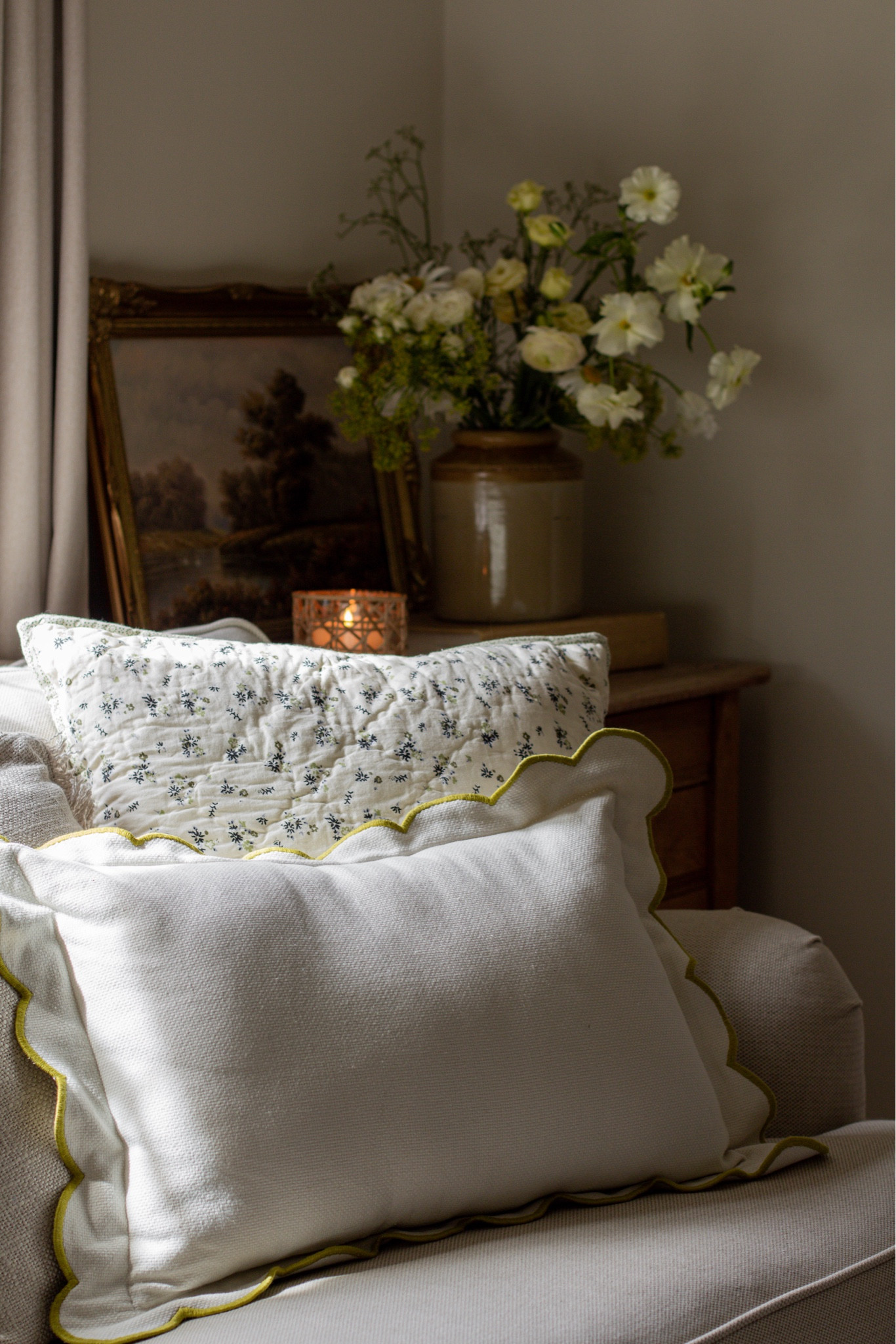 Scalloped cushion 💛

#LTKspring #LTKhome