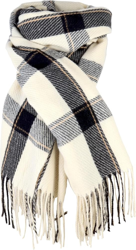 VIVIAN & VINCENT Plaid Fall Winter Scarf for Women Cashmere Feel Oversized Shawl Wrap | Amazon (US)
