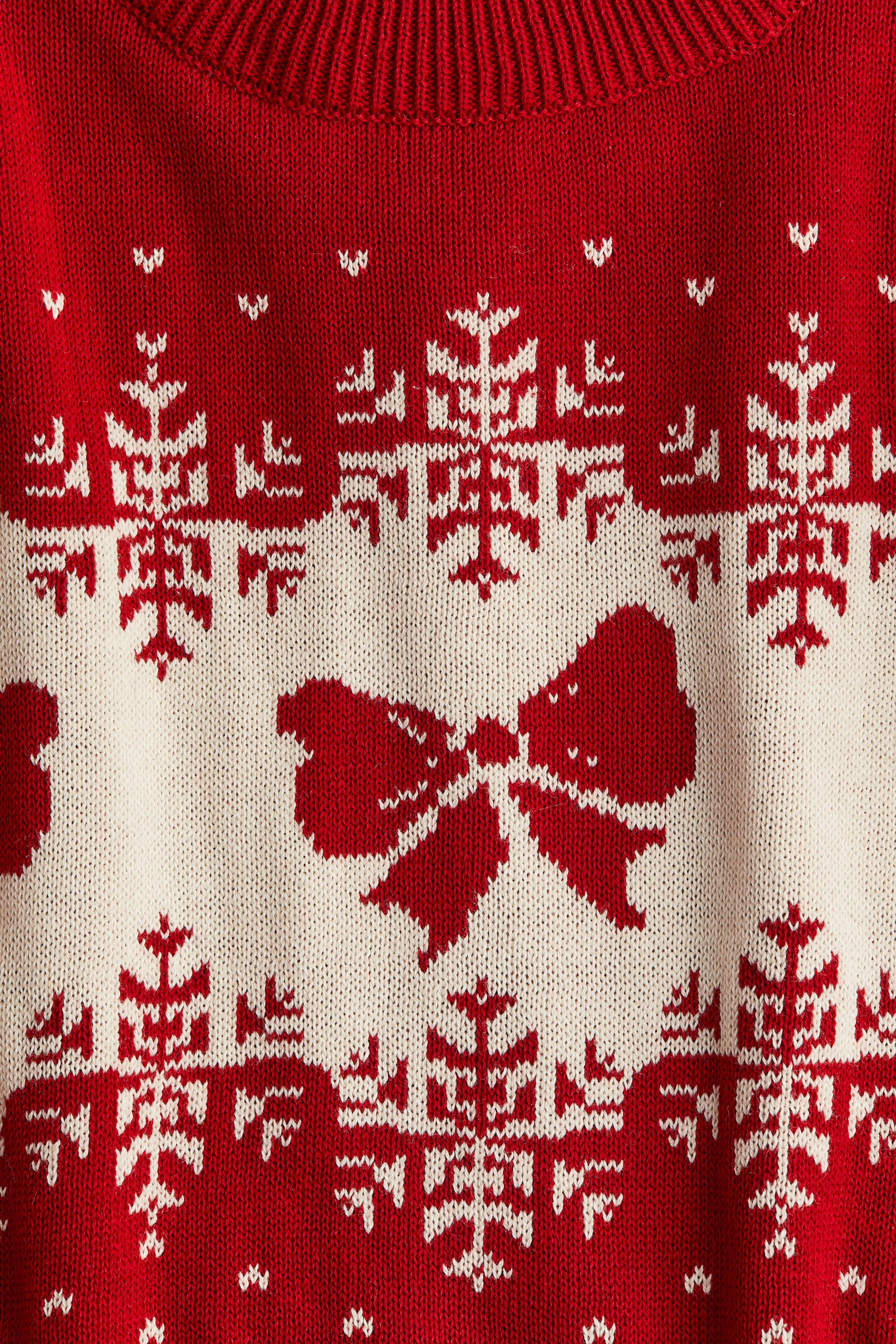 Patterned Cotton Sweater - Red/bows - Kids | H&M US | H&M (US + CA)