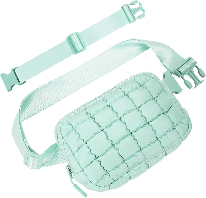 Puffer Crossbody Bag for Women – Plus Size Friendly Belt Bag – Quilted Fanny Pack w/Extender ... | Amazon (US)