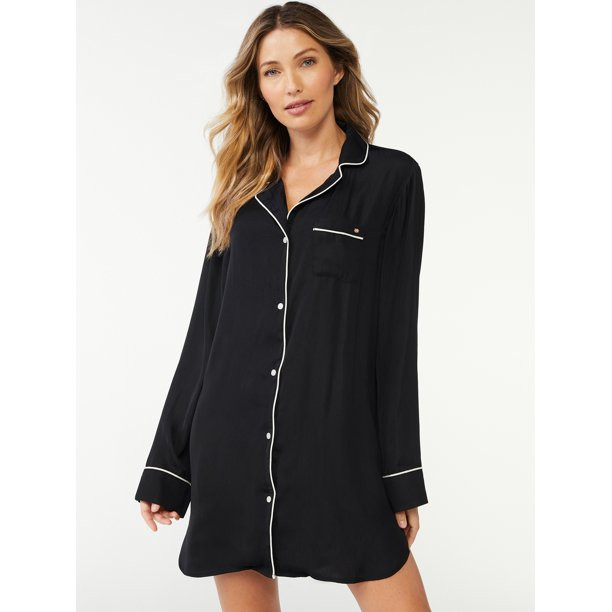 Sofia Intimates by Sofia Vergara Women's Satin Sleepshirt - Walmart.com | Walmart (US)