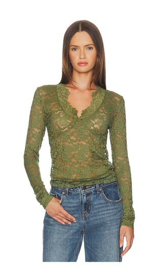 All Day Lace Long Sleeve in Terrarium | Revolve Clothing (Global)