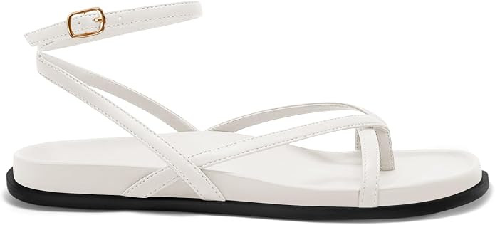 Coutgo Women's Strappy Flat Sandals | Amazon (US)