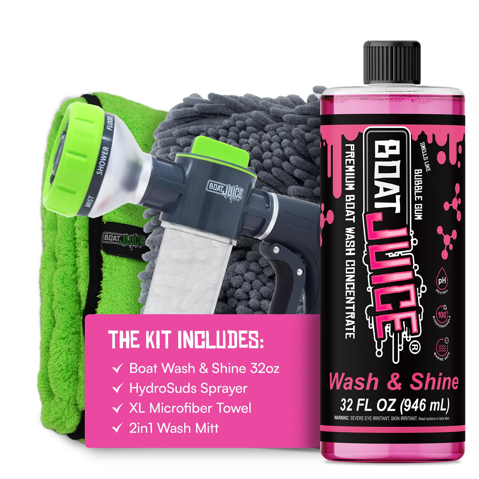 Boat Juice Boat Wash & Shine | pH Neutral Boat Wash & Wax Soap for Fiberglass, Hull, Deck, and Vi... | Amazon (US)