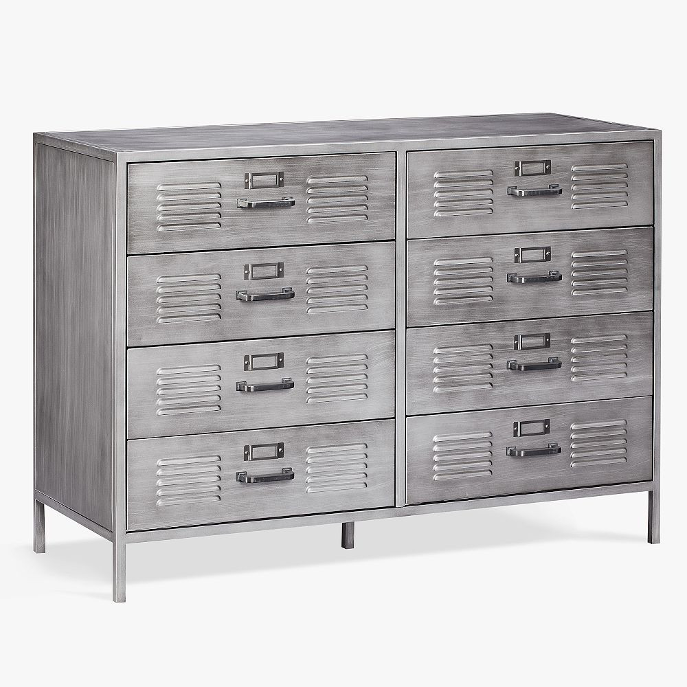 Locker 8-Drawer Wide Dresser (47.5w x 19d") | Pottery Barn Teen