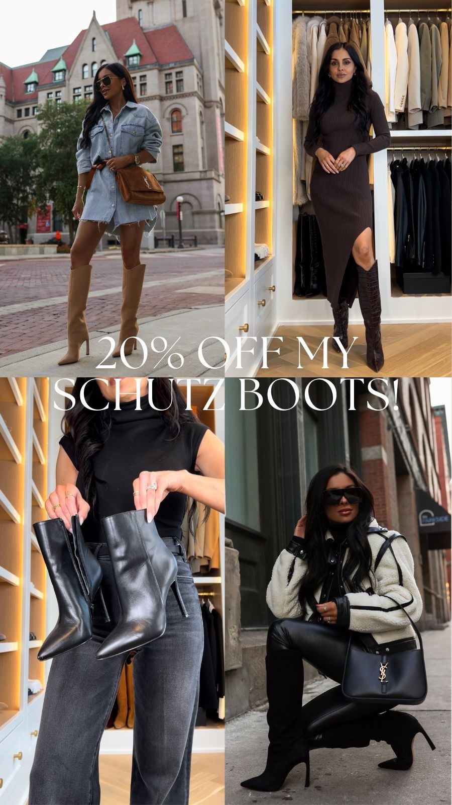Revolve holiday sale - save 20% off site wide with code HAPPY20
Save on my Schutz croc boots, suede boots and black booties 

#LTKSeasonal #LTKSaleAlert #LTKHoliday