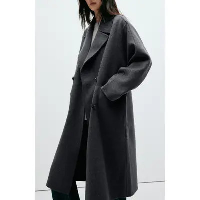 MANGO Picarol Wool Blend Coat in Medium Brown at Nordstrom, Size Xx-Large | Nordstrom