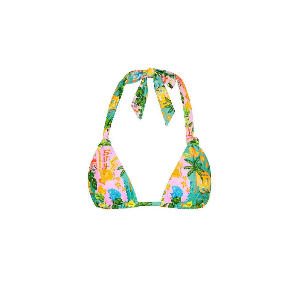 Soft Knot Halter Bikini Top - Sunlit Spritz | Kulani Kinis US