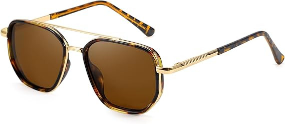 Tangle Free Aviator Sunglasses for Women Polarized Square Frame With UV400 Protection Sun Glasses... | Amazon (US)