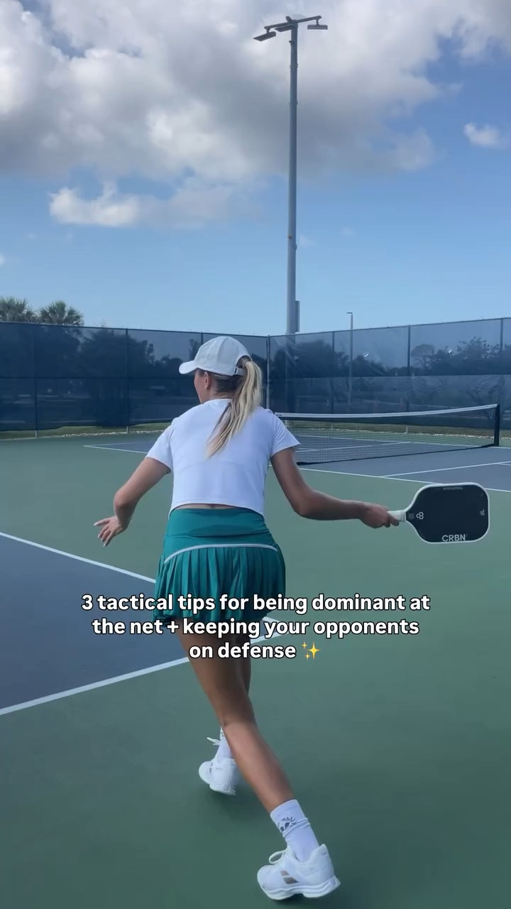 Let’s go 👇✨

1️⃣ Take balls out of the air
Don’t wait for the bounce — taking balls out of the air cuts your opponent’s time and can keep them stuck at the baseline, keeping you more offensive and in a power position. Use a strong athletic stance, hinge from your hips and reach in to take as many balls out of the air as possible 💥

2️⃣ Ball placement 
Switching up pace, spin, and ball placement is 🔑 as your target gets closer to the net, aim for their feet. Try different angles to move your opponent and open up angles 

3️⃣ Use swing volleys 
When you get a higher, attackable ball — rotate through your upper body and swing across your body to generate pace. It’s not just about your arm, it’s your shoulders and core also generating the pace.

Which tip clicks with you? 🤞👏

#pickleball #pickleballinstructor #pickleballdrills #pickleballtips #pickleballcoach