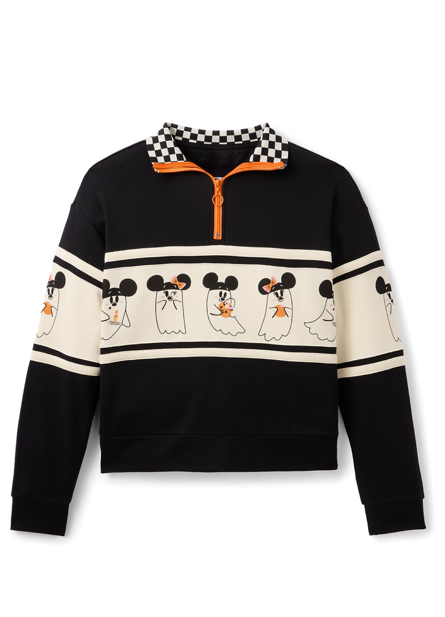 Disney story exclusive sweater. This one is bound to go viral. It is perfect for spooky season with ghost and some fun checkers to boot.

#LTKSeasonal