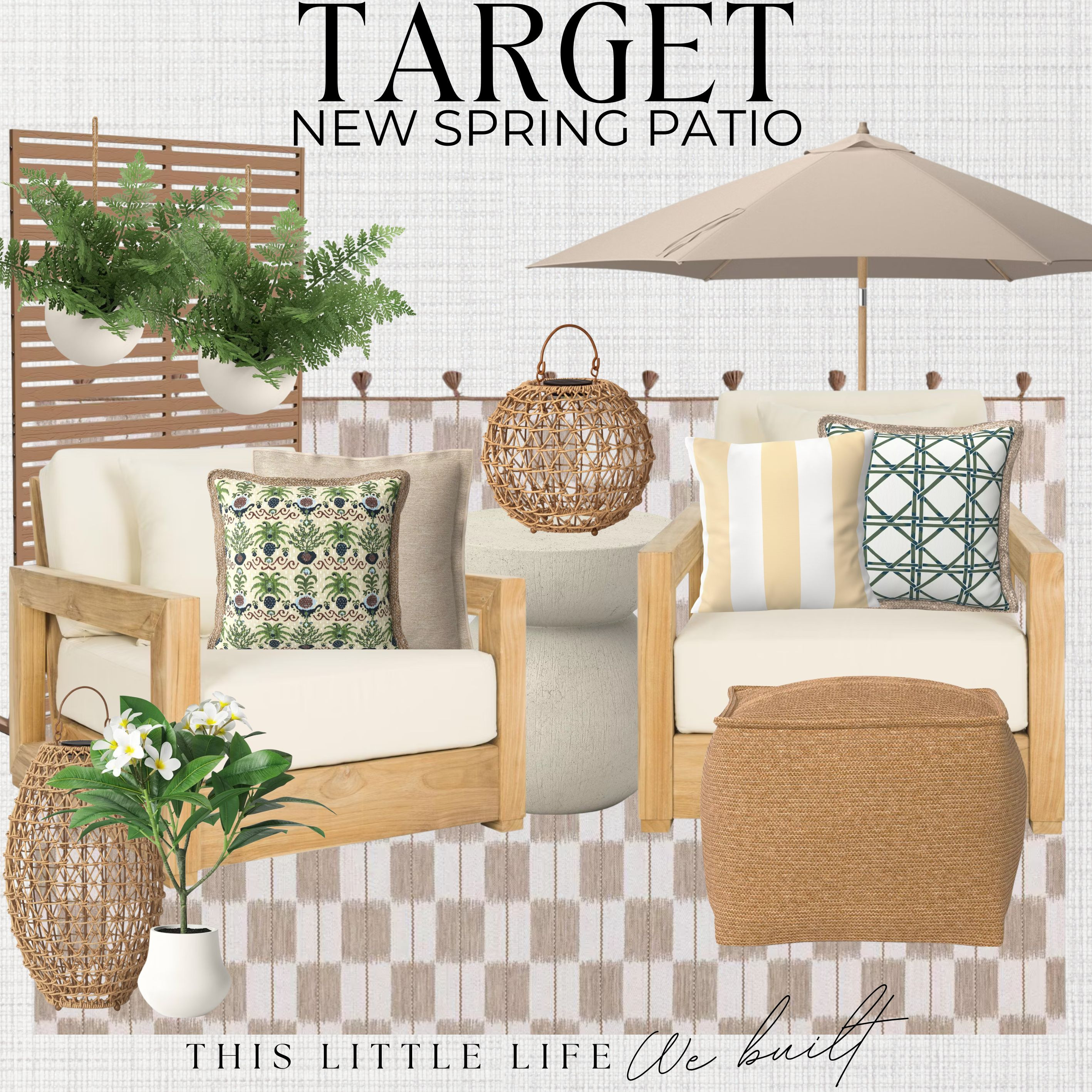 New Spring Patio Arrivals from Target!
Target Home / Target Spring / Threshold Patio / Neutral Outdoor Sectionals / Linen or Canvas Cushions / Teak Outdoor Furniture / Light Wood Dining Sets / Wicker Lounge Chairs / Rope Accent Chairs / Stone or Concrete Side Tables / Neutral Outdoor Rugs / Weather-Resistant Throw Pillows / Ceramic Outdoor Planters / Faux Greenery in Neutral Pots / Outdoor Coffee Tables / Minimalist Fire Pits / Lanterns with LED Candles / Solar Pathway Lights / Neutral Patio Umbrellas / Outdoor Poufs / Bench Seating / Outdoor Bar Carts / Sculptural Garden Stools / Neutral Bistro Sets / Wooden Planter Boxes / Outdoor Floor Cushions / Soft Outdoor Throws / Modern Organic Outdoor Accents 

 #LTKSeasonal #LTKHome