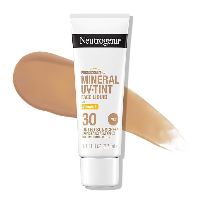 Neutrogena Purescreen+ Tinted Sunscreen for Face with SPF 30, Broad Spectrum Mineral Sunscreen wi... | Amazon (US)