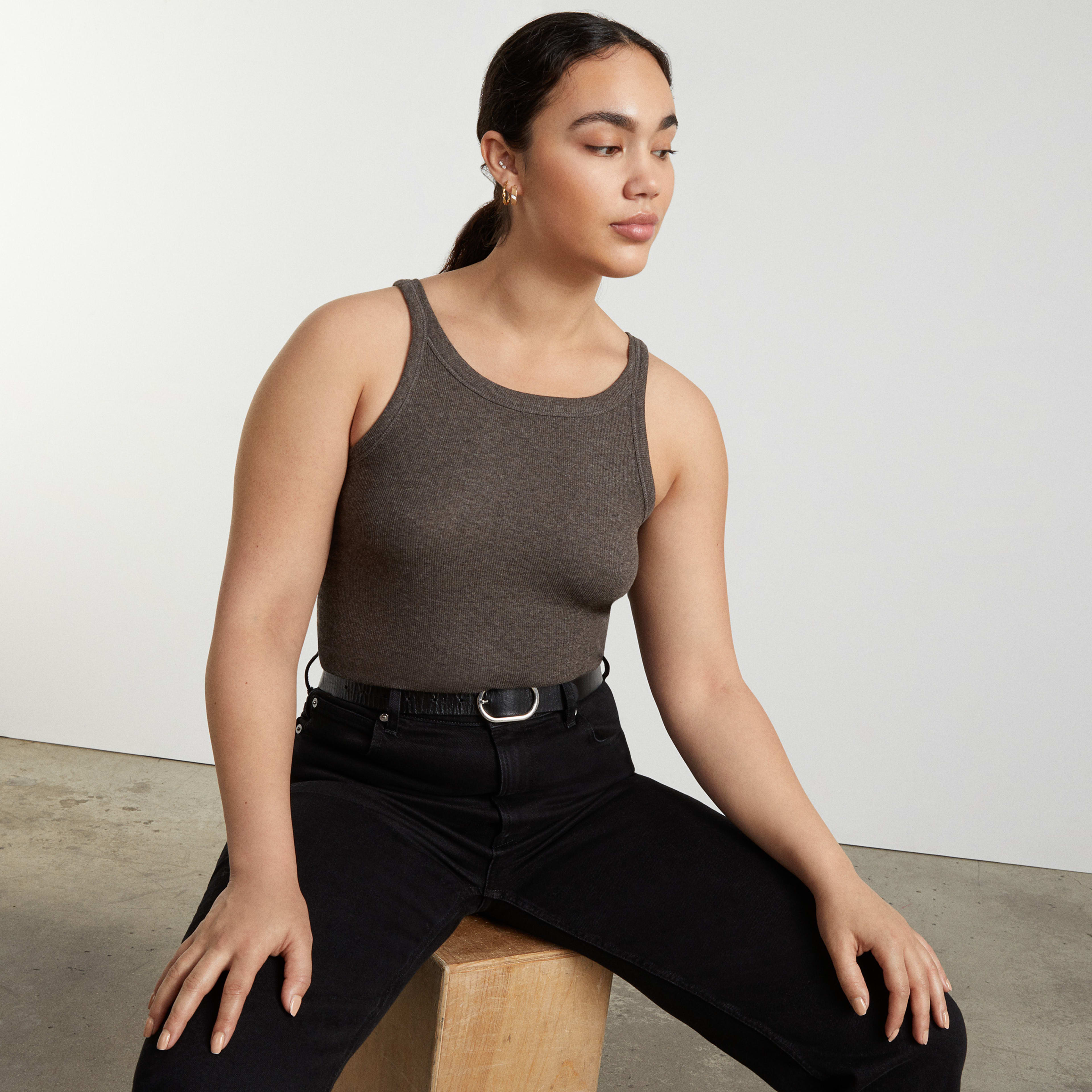 The Pima Micro-Rib Short Tank | Everlane