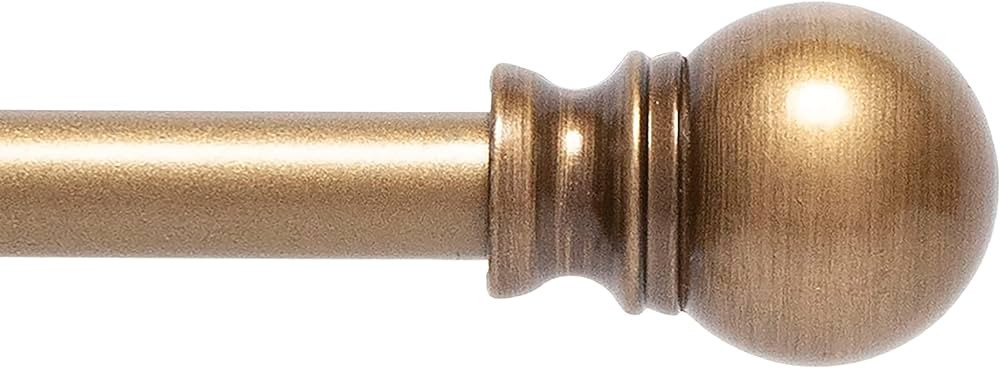 Kenney KN55972 Davenport Ball End Petite Café Decorative Window Curtain Rod, 28-48" Adjustable L... | Amazon (US)