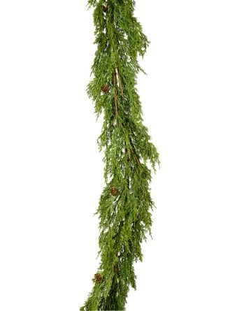 The Holiday Aisle® The Holiday Aisle® Artificial Cypress Garland With Mini Pine Cones, Pinecone... | Wayfair North America