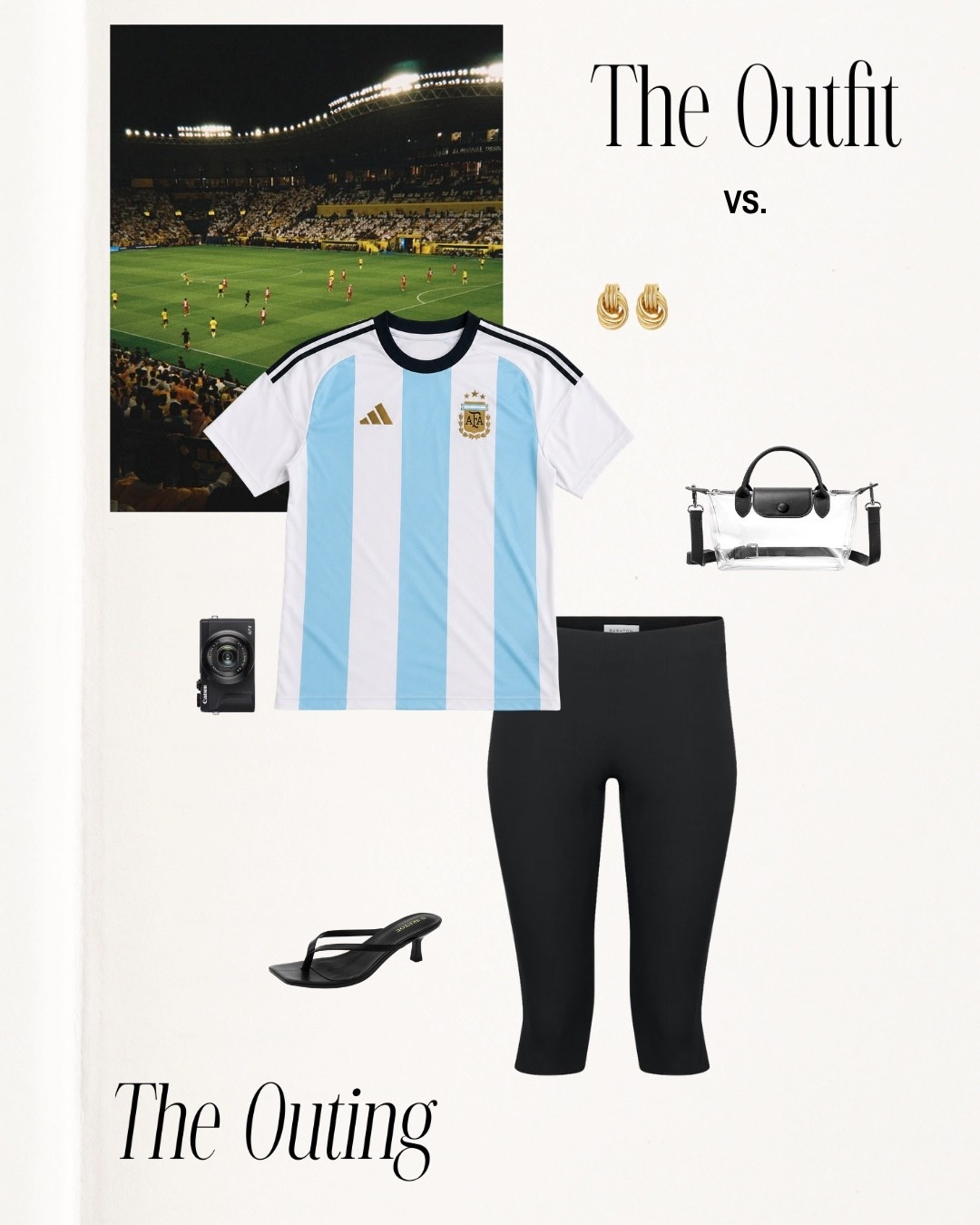 Argentina World Cup outfit inspo!! ⚽️ 

Capris, aritzia, jersey, World Cup, fifa, softer game, athleisure, kitten heels, amazon finds, summer outfit inspo, revolve looks