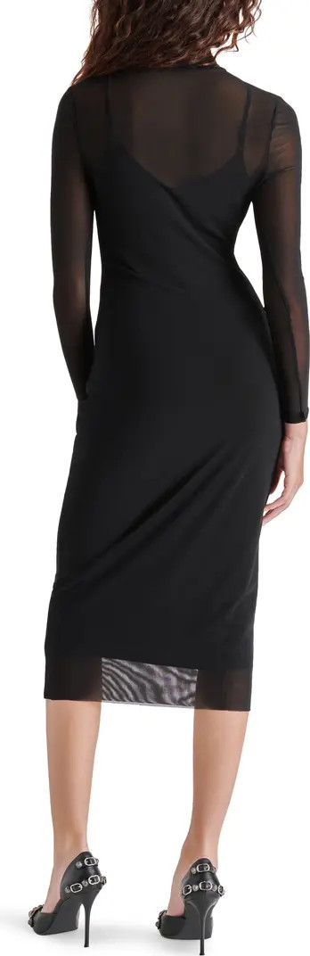 Vivienne Long Sleeve Mesh Midi Dress | Nordstrom