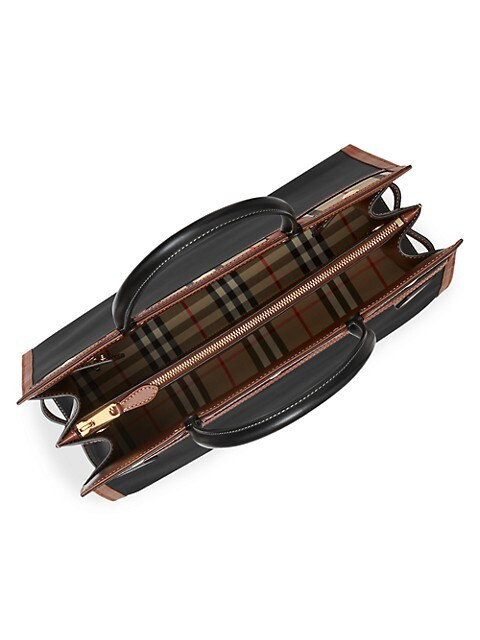 Burberry Mini Title Vintage Check Leather Satchel | Saks Fifth Avenue