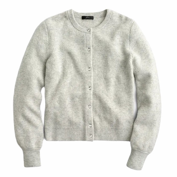 J. Crew Supersoft Crew Bling Cardigan Wool XXS | Poshmark