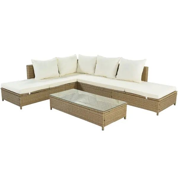 Other Products We Know You’ll Like$1652.995-Piece All-Weather Patio Sectional Sofa Set with Gla... | Bed Bath & Beyond