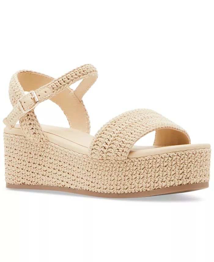 Madden Girl Julian-C Platform Raffia Wedge Sandals - Macy's | Macy's