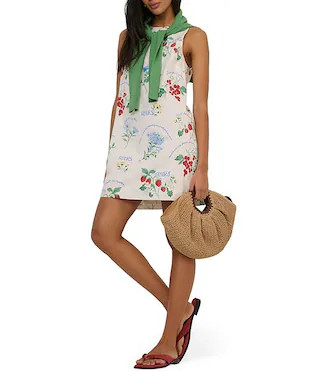 Palermo Linen Blend Floral Printed Shift Dress | Dillard's
