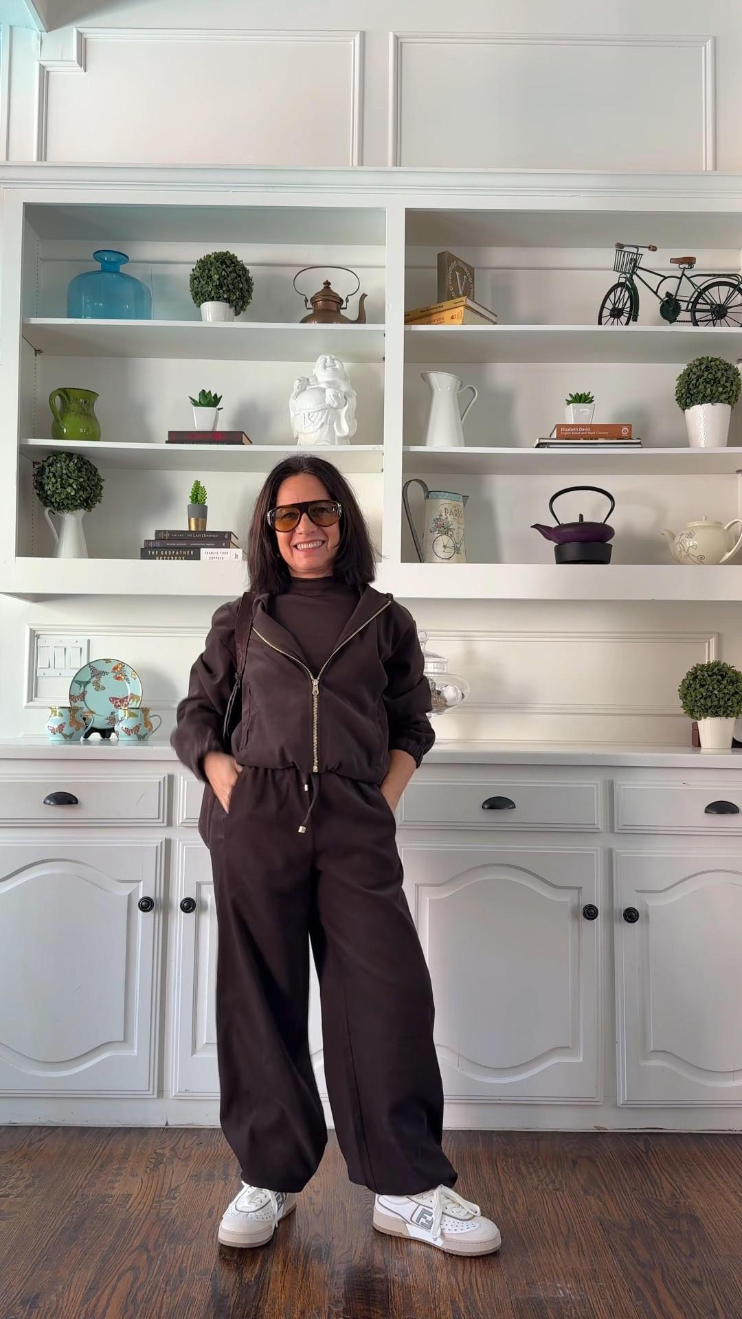 Travel look for holidays away from home! Outfit inspo for traveling monochrome chocolate brown

#LTKootd #LTKTravel #LTKOver40