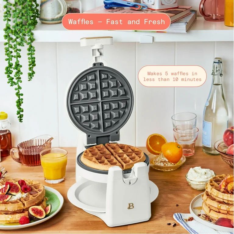 Beautiful Rotating Belgian Waffle Maker, White Icing by Drew Barrymore | Walmart (US)