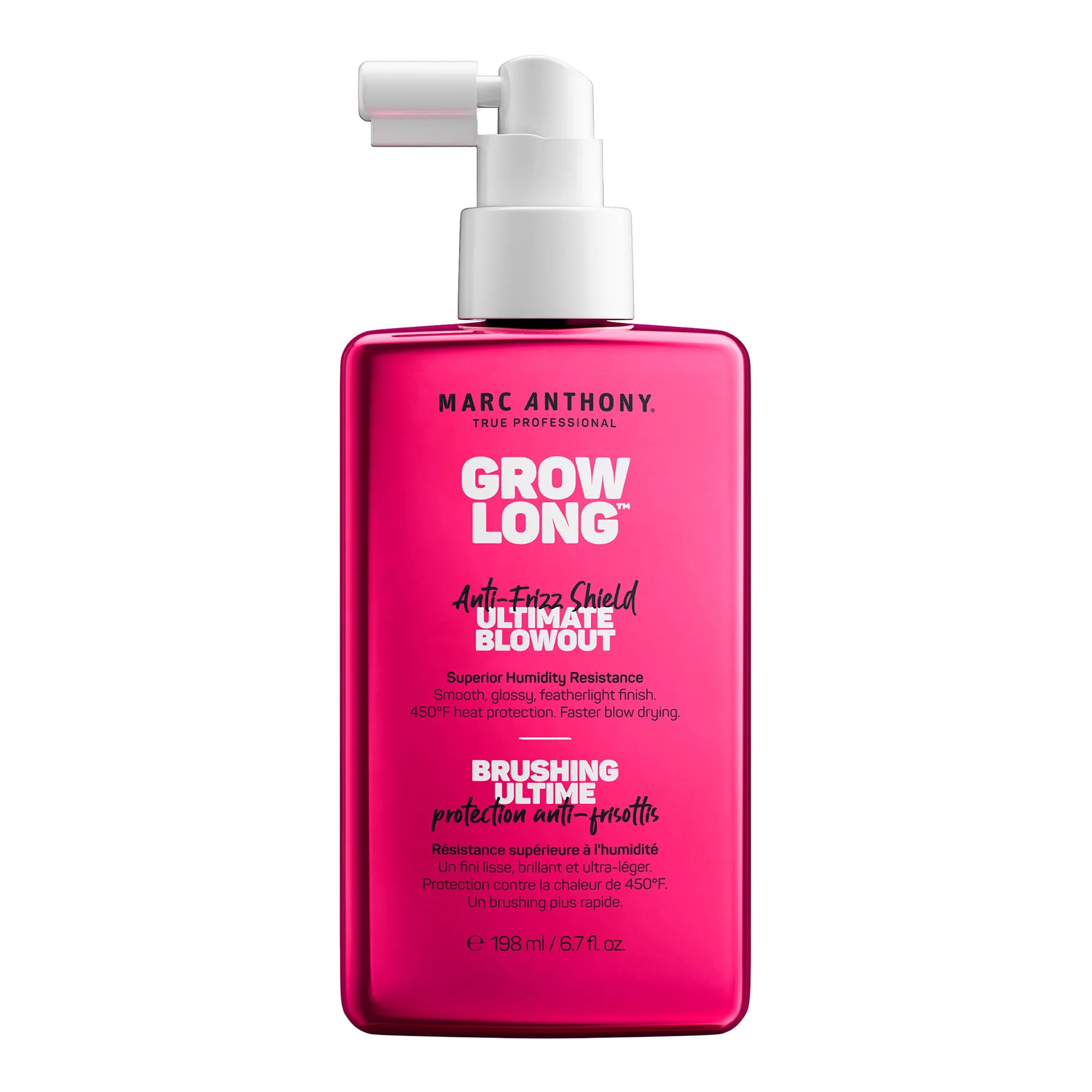 Marc Anthony Grow Long Anti-Frizz Shield Ultimate Blowout, for All Hair Types, 6.7 fl oz | Walmart (US)