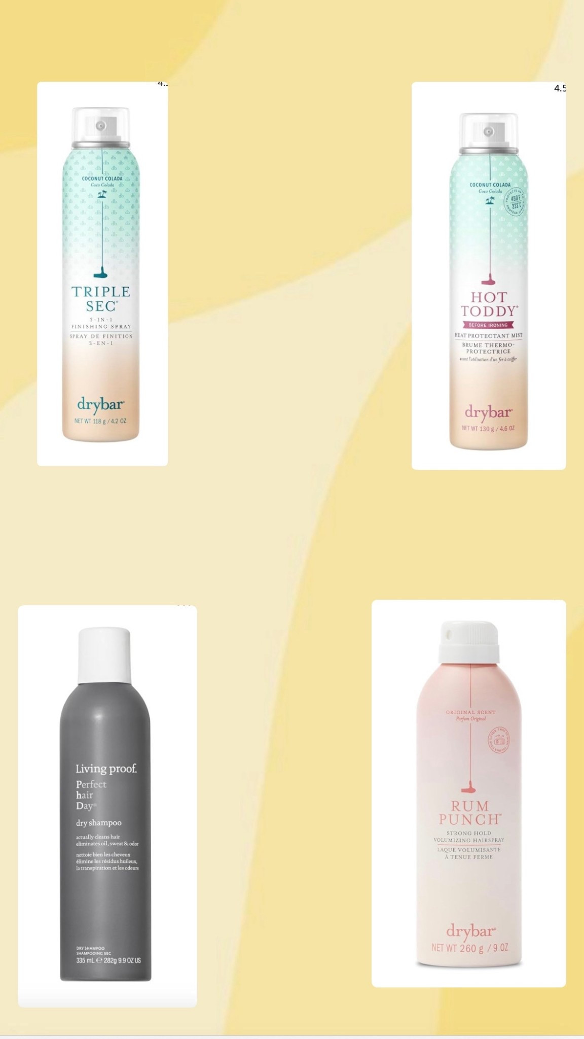 Dry bar hair products
Living proof hair products 
#drybar #livingproof
#dryshampoo #hairsprayy

#LTKSaleAlert #LTKBeauty