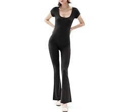 Visit the PUMIEY Store
PUMIEY Flare Jumpsuits for Women Scoop Neck Short Sleeve Bodycon Casual Unita | Amazon (US)