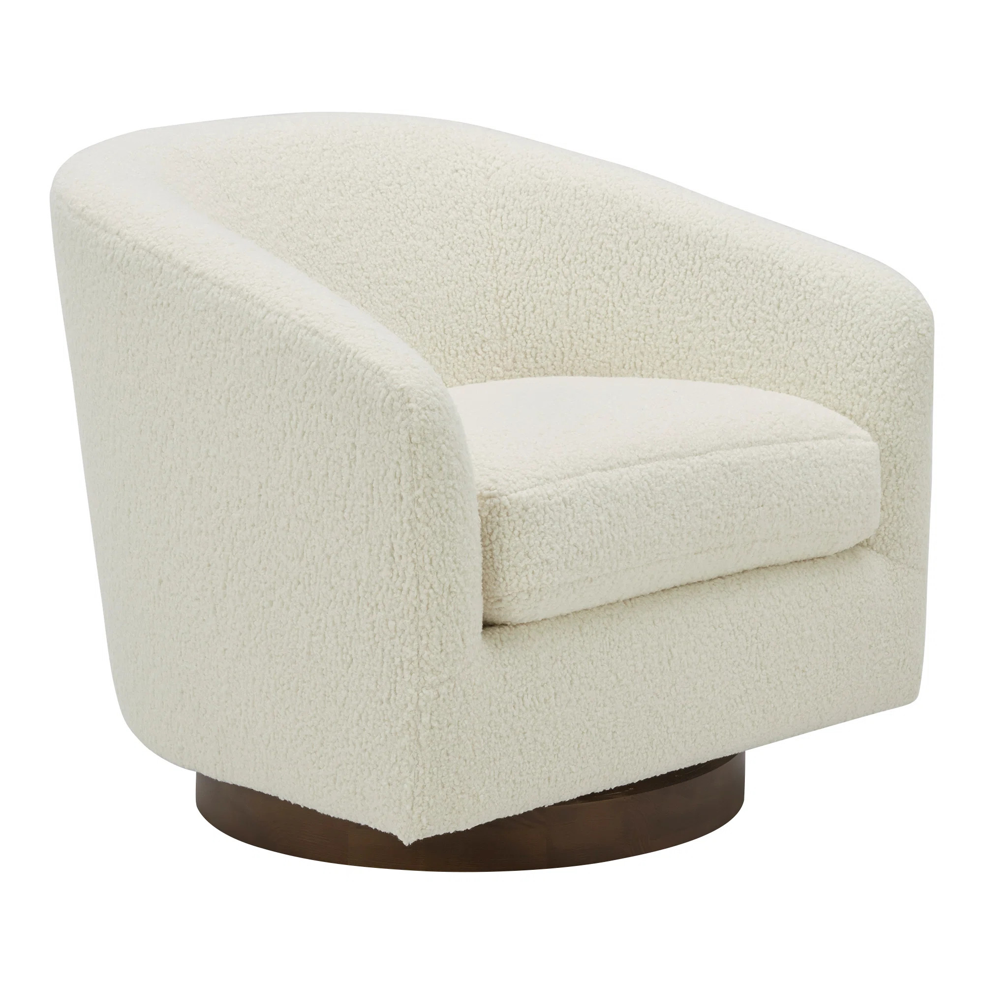 Moe's Home Collection OSCY SWIVEL CHAIR VEGAN SHEARLING WHITE & Reviews | Perigold | Perigold