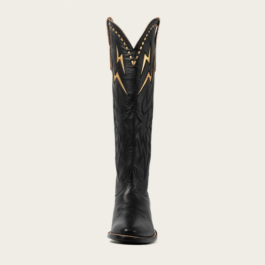 Black & Gold Lightning Boot | CITY Boots