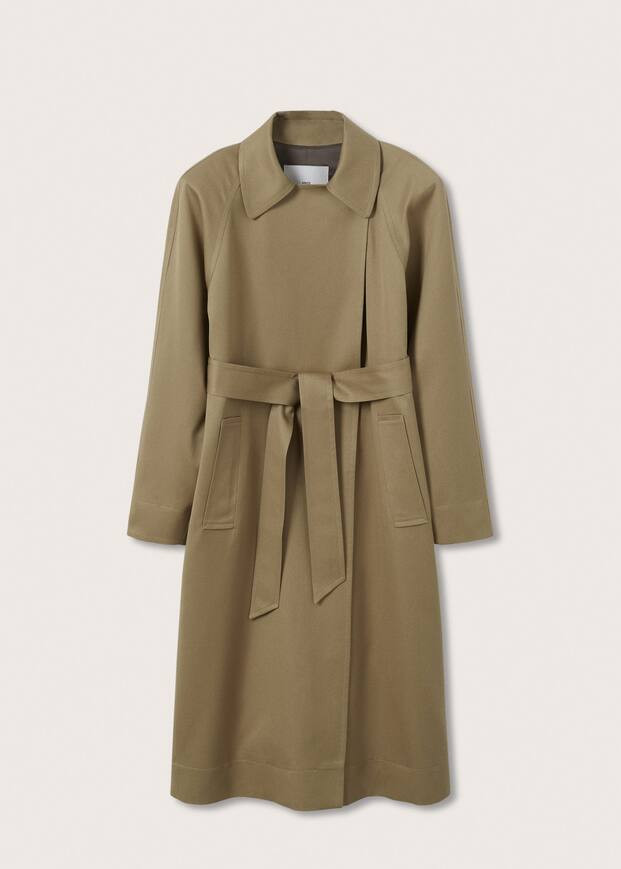 Oversized cotton trench | MANGO (US)