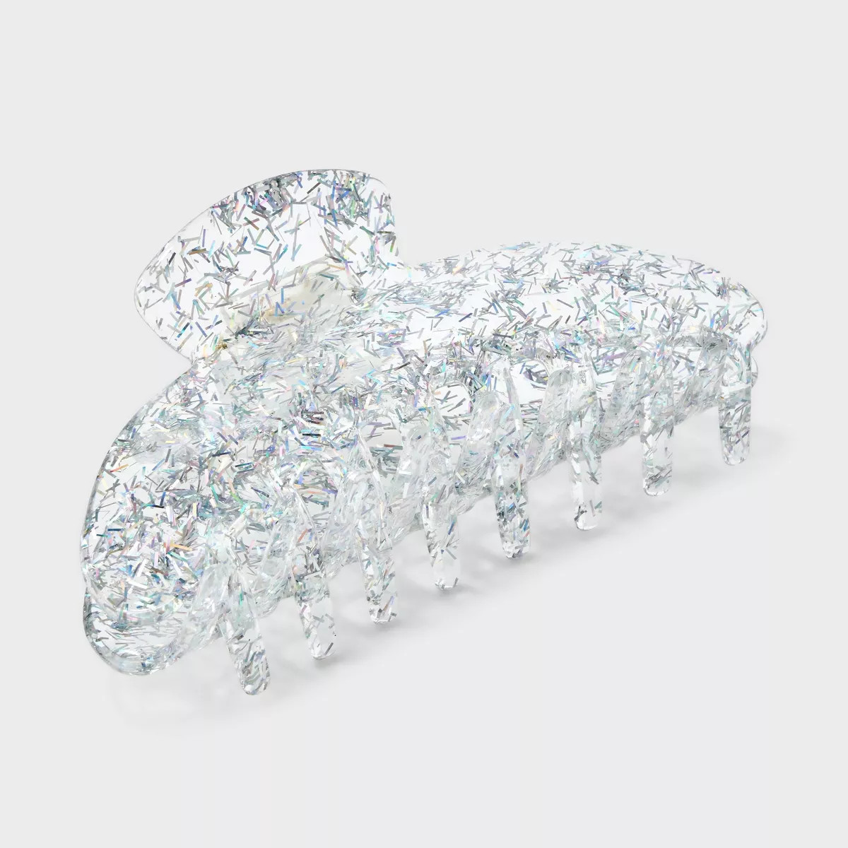 Jumbo Confetti Acrylic Claw Hair Clip - A New Day™ Silver | Target