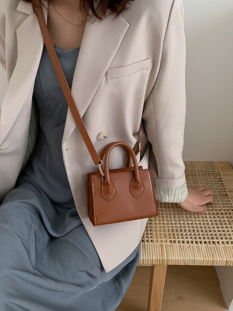 Mini Minimalist Satchel Bag | SHEIN