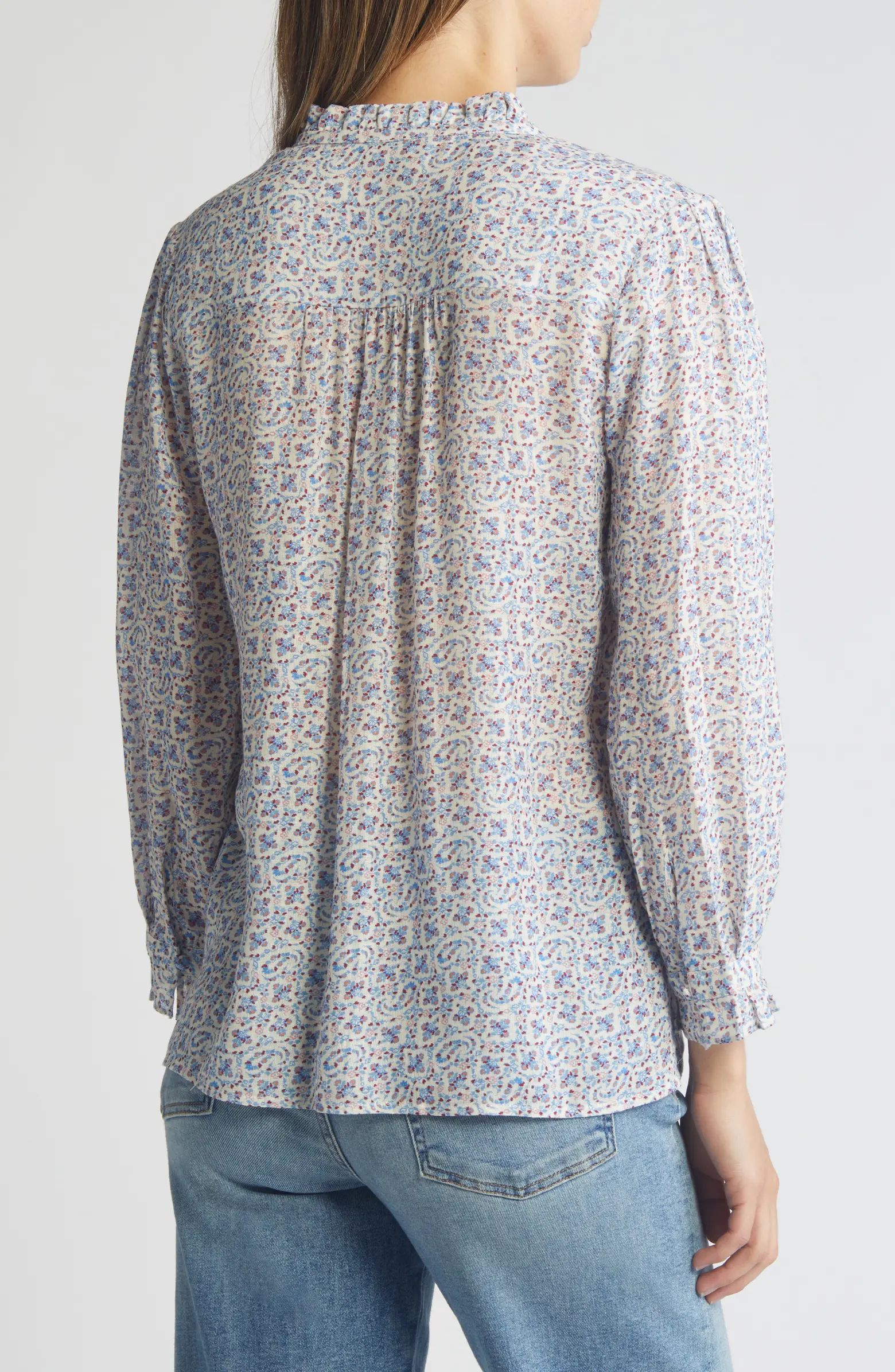 Keyra Floral Print Button-Up Top | Nordstrom
