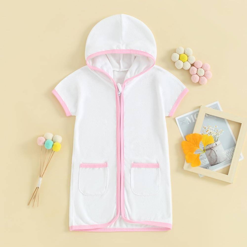 Nituyy Toddler Girls Boys Swim Cover Up Terry Cloth Swimsuit Coverup Wraps Zipper Bathing Suit Po... | Amazon (US)