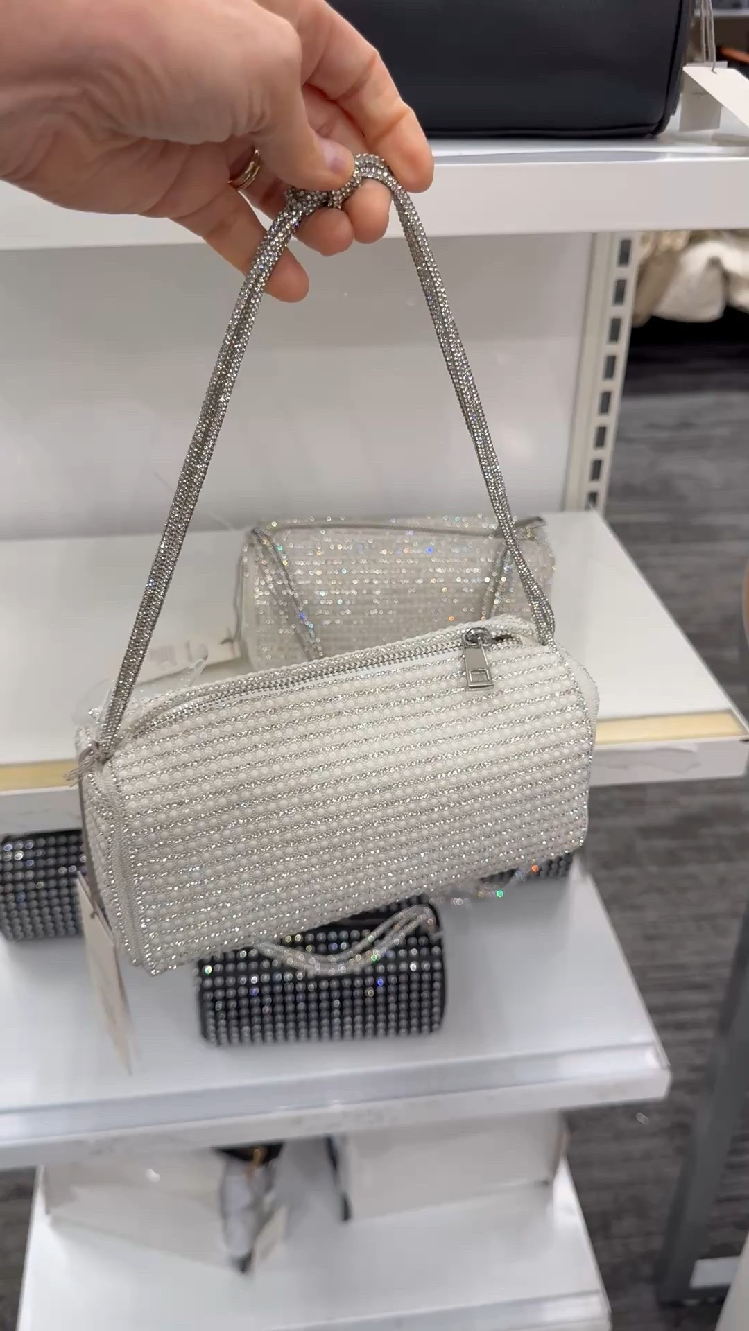 New sparkly holiday bags from Target! In white and black rhinestone  

#LTKFindsUnder50 #LTKSeasonal #LTKHoliday