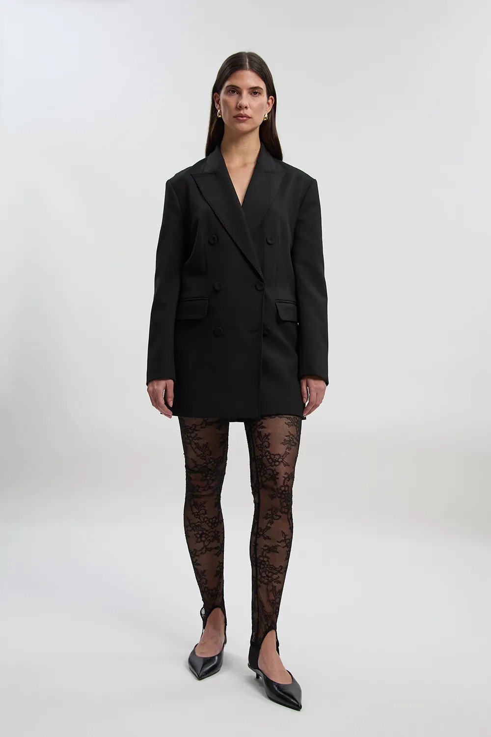 Black KarenMillen Lace Stirrup Legging | Oasis | Oasis UK & IE