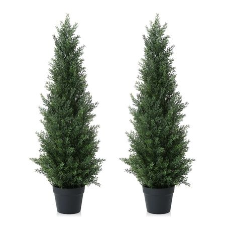 The exact trees I have. You can purchase one or a set of 2! Great price and perfect for anywhere outside your home!

Faux tree 
Front porch 
Front porch inspo 
Faux trees 
Outdoor furniture 
Outdoor dining table 
Patio furniture 
Patio decor
Outdoor decor
Summer outfit 
Summer decor
Home 
Home decor


#LTKSeasonal #LTKHome #LTKFindsUnder100
