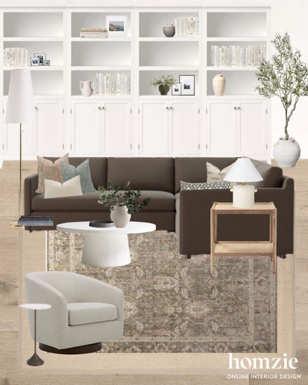 Neutral living room design perfect for fall decorating with sectional! We’re obsessed with this accent chair! 

#LTKSeasonal #LTKhome #LTKfamily