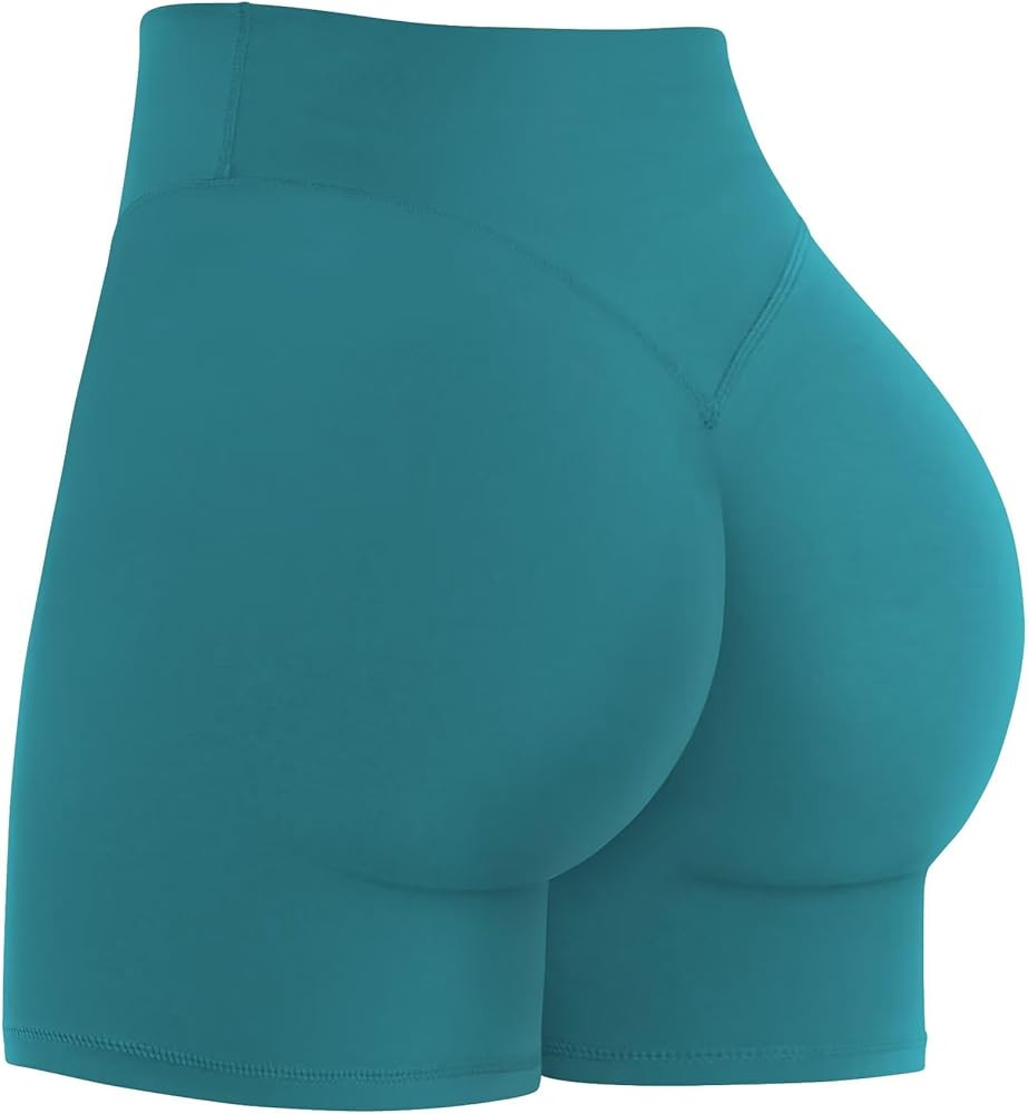 Sunzel Women's Invisible Butt Scrunch Shorts, High Waisted Biker Shorts, Gym Workout Yoga Running... | Amazon (US)