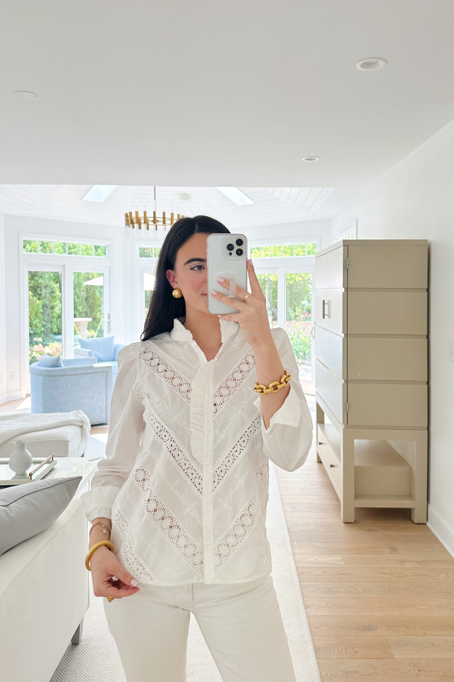 My favorite eyelet blouse from Sezane! It’s such a great transitional basic! 