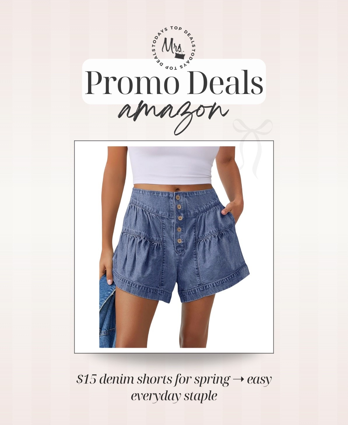 $15 denim shorts for spring ➝ easy everyday staple! Add to cart price drops automatically at checkout!

#LTKSaleAlert #LTKSeasonal #LTKFindsUnder50