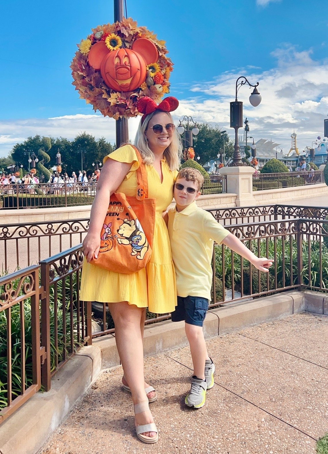 It's finally Fall in Magic Kingdom Disney World. Love this Winnie the Pooh Disney Bounding outfits. 🍂

Mickeys not so scary Halloween party. Disney bounding. Disney mom outfit. Disney kids. Disney world outfit. Winnie the Pooh. Busy mom. Mickey ears. Disney Halloween. DisneyFloridaBoyMama. Disney Florida Boy Mama.

#LTKStyleTip #LTKHalloween #LTKSeasonal