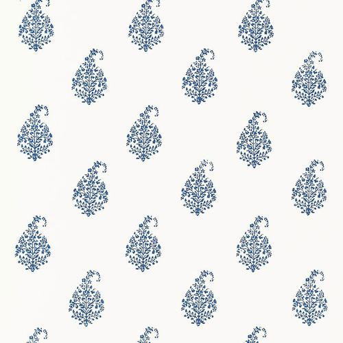 Schumacher Kerala Paisley Delft Wallpaper | DecoratorsBest | DecoratorsBest